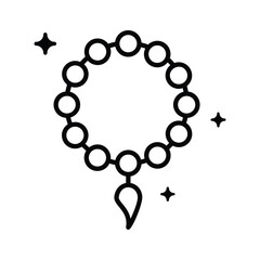 Get a sight of this amazing linear icon of rosary beads