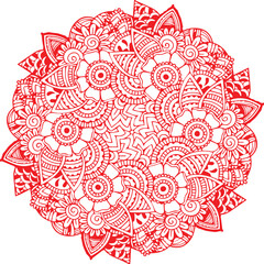 Beautiful flower art and mandala vector design