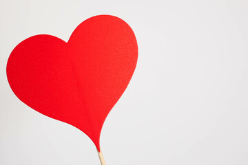 bright red hearts on a light background