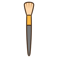 wooden brush makeup accessory vector illustration
