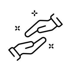 Have a look at this premium outline icon of help hands