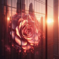 Soft Rose Petal A soft rose petal colored glow suffuses the glas