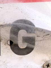 Written Wording in Distressed State Typography Found Ransom Letter G