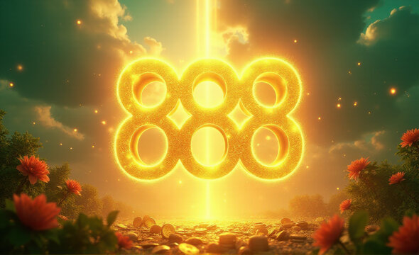 abstract background with angel number 888