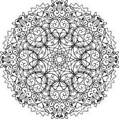 Beautiful flower art and mandala vector design
