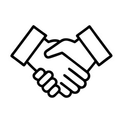 Handshake agreement icon vector illustration representing partnership deal and business collaboration concept