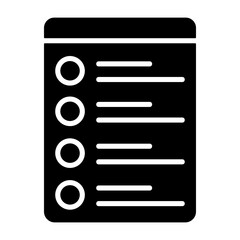 Shopping List Solid Style Icon