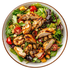 Vibrant Grilled Bowl on transparent background