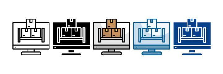 Digital Storefront Icon Set Multiple Style Collection