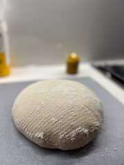 Freshly Kneaded Dough That Is Now Ready and Fully Prepared for Baking in the Oven
