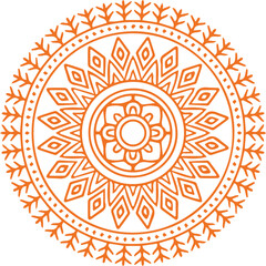 Beautiful flower art and mandala vector design
