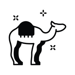 Ready to use glyph style icon of camel