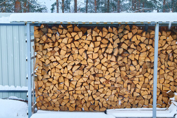 burning coals in a barbecue in winter