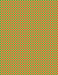 Polka dots design, Brown background, seamless repeat green and red dots pattern, gift wrap paper
