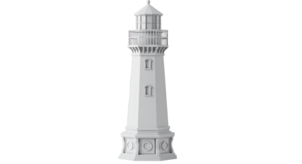 Stunning White Lighthouse Tower Design for Coastal and Nautical Themes
