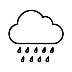 Rain cloud icon vector illustration weather forecast rainy day clip art simple graphic design element 