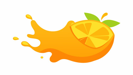 orange slice with water drops