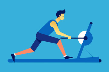 Obraz premium man running on a treadmill