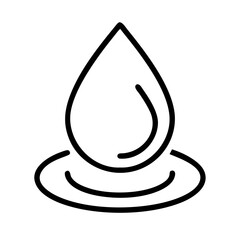 Water drop icon vector illustration clean liquid droplet symbol sign graphic element isolated on white background