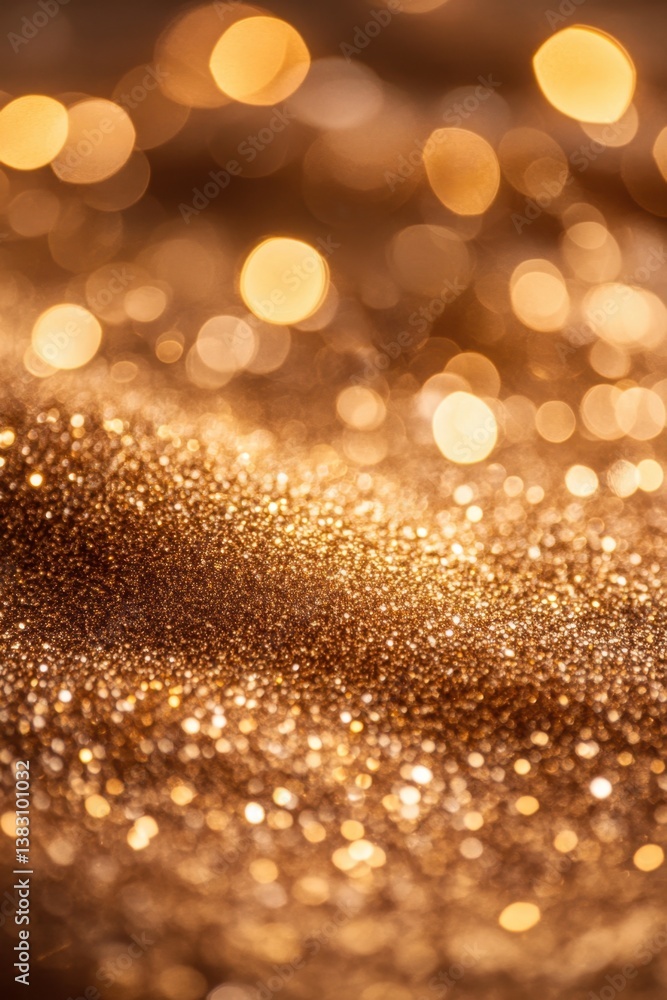 Aufkleber sparkling golden texture with bokeh lights creating a festive and elegant background for celebration