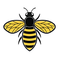 Bee Vector Design isolated on a white background