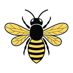 Bee Vector Design isolated on a white background
