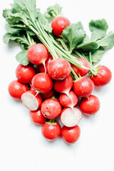 Fresh Red Radishes with Greens