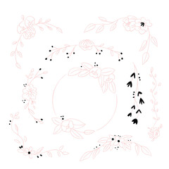 hand drawn outline flowers illustration. Line Drawing flower. hand drawn sketch of flowers illustration. 