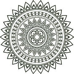 Beautiful flower art and mandala vector design