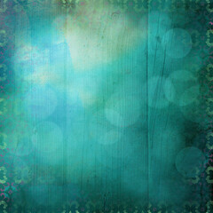 Polka dots design, Green grungy background, seamless repeat dots pattern, gift wrap paper