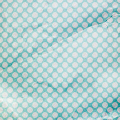 Polka dots design, Green folded background, seamless repeat dots pattern, gift wrap paper