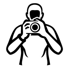 Photographer silhouette vector