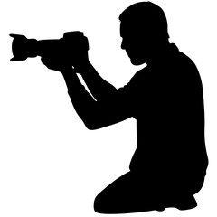 Photographer silhouette vector