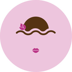 Minimalitic elements used to creat this  symbol of a woman,