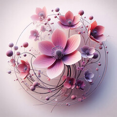 穏やかに咲く紫ピンクの花