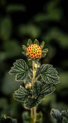 Tiny flower bud, vibrant colors