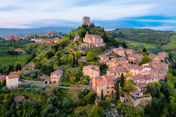 Rocca d'Orcia village in Castiglione d'Orcia town, Orcia valley, Tuscany, Italy