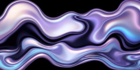 Abstract Purple Iridescent Liquid Wave Background