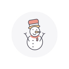 SNOWMAN vector icon stock illustration