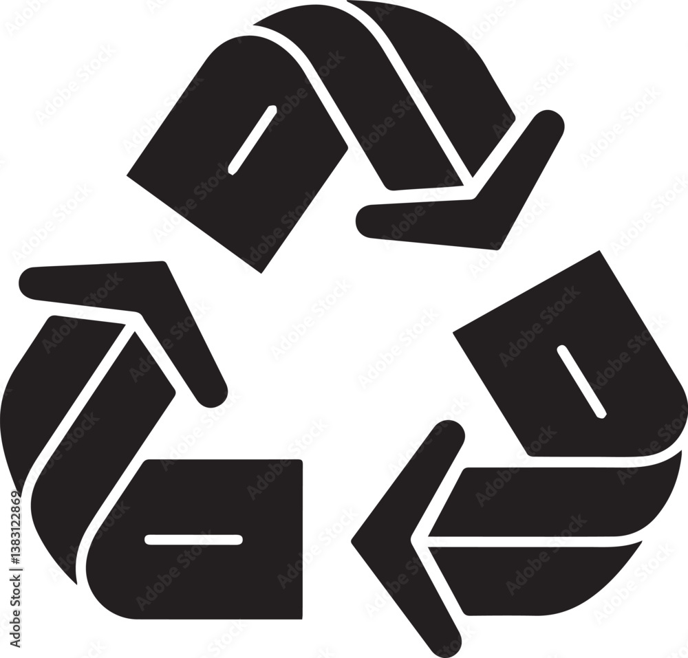 Poster recycle icon. simple illustration of recycle vector icon for web design isolated on white background