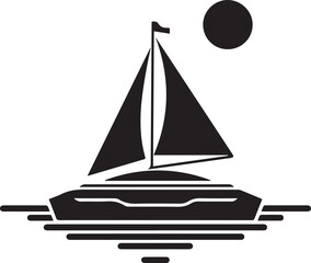 Sailboat icon. Simple illustration of sailboat vector icon for web