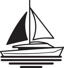 Sailboat icon. Simple illustration of sailboat vector icon for web