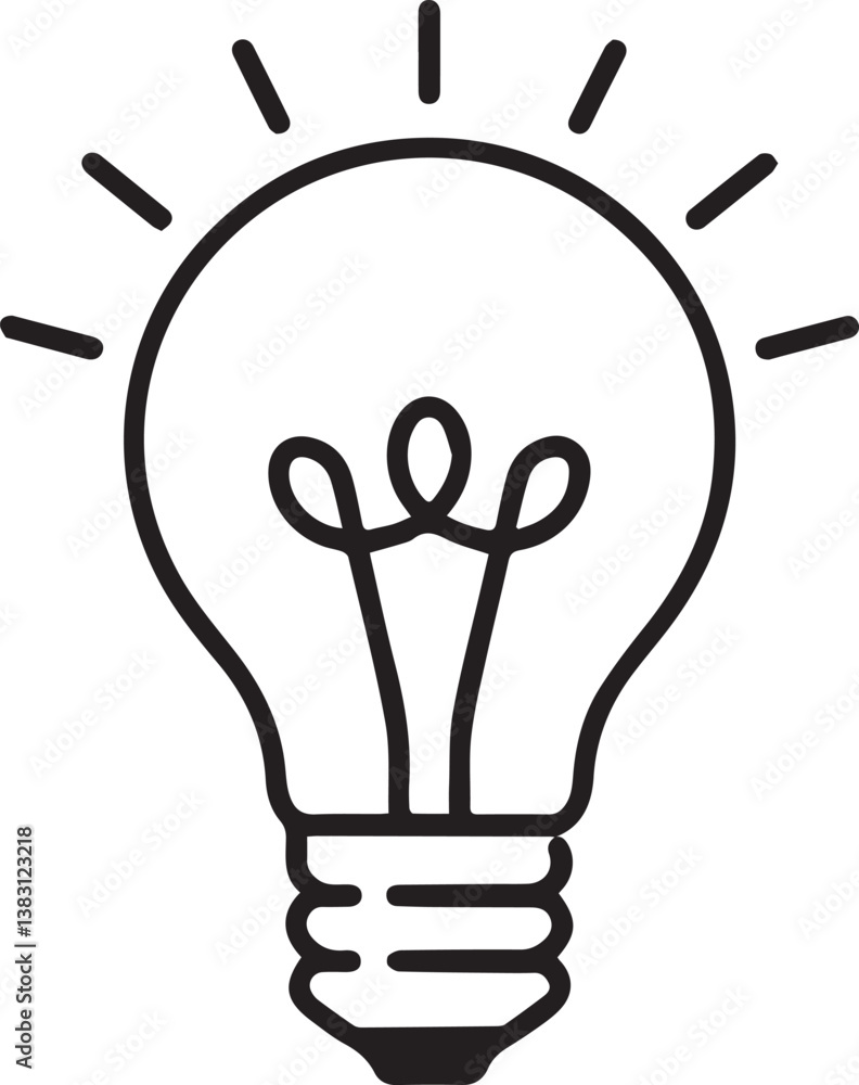 Poster light bulb icon. outline light bulb vector icon for web design isolated on white background