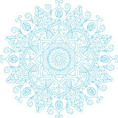 Beautiful flower art and mandala vector design