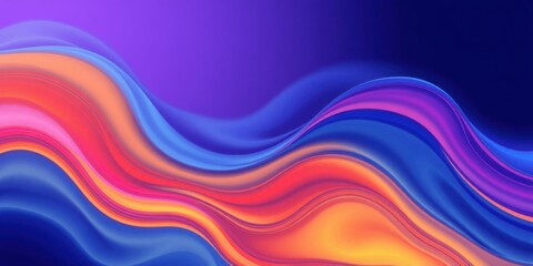 Abstract Colorful Waves Vibrant Swirls Fluid Design Background Image