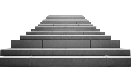stairs to the sky or A grayscale stairway leading towards an unseen destination PNG file isolated on transparent background cut out, social media, close up, high quality, web, banner poster.