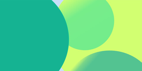 Minimalist banner background, orange colorful and green gradations. Circle effect style geometric, abstract background. Eps 10.