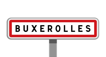 Panneau sur poteau central de Bruxerolles, Vienne, Nouvelle-Aquitaine