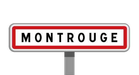 Panneau sur poteau central de Montrouge, Hauts-de-Seine, Île-de-France