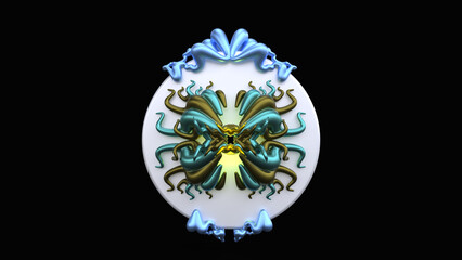 easter egg with floral ornament